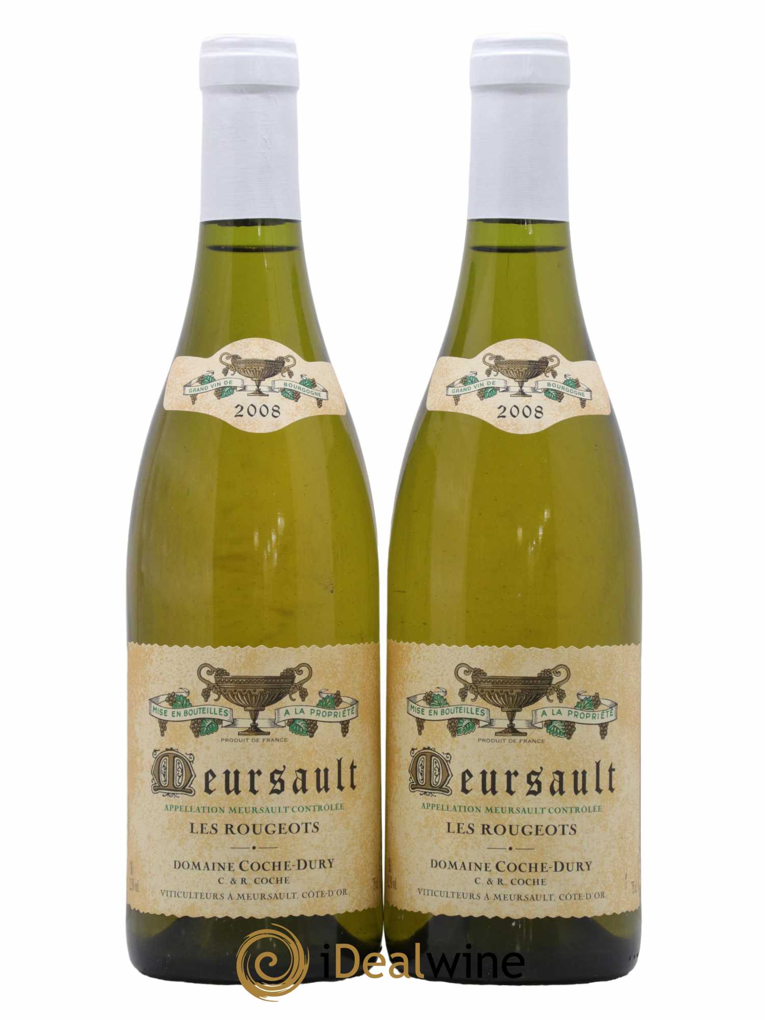 Meursault Les Rougeots Coche Dury (Domaine)  2008 - Lot de 2 Bouteilles