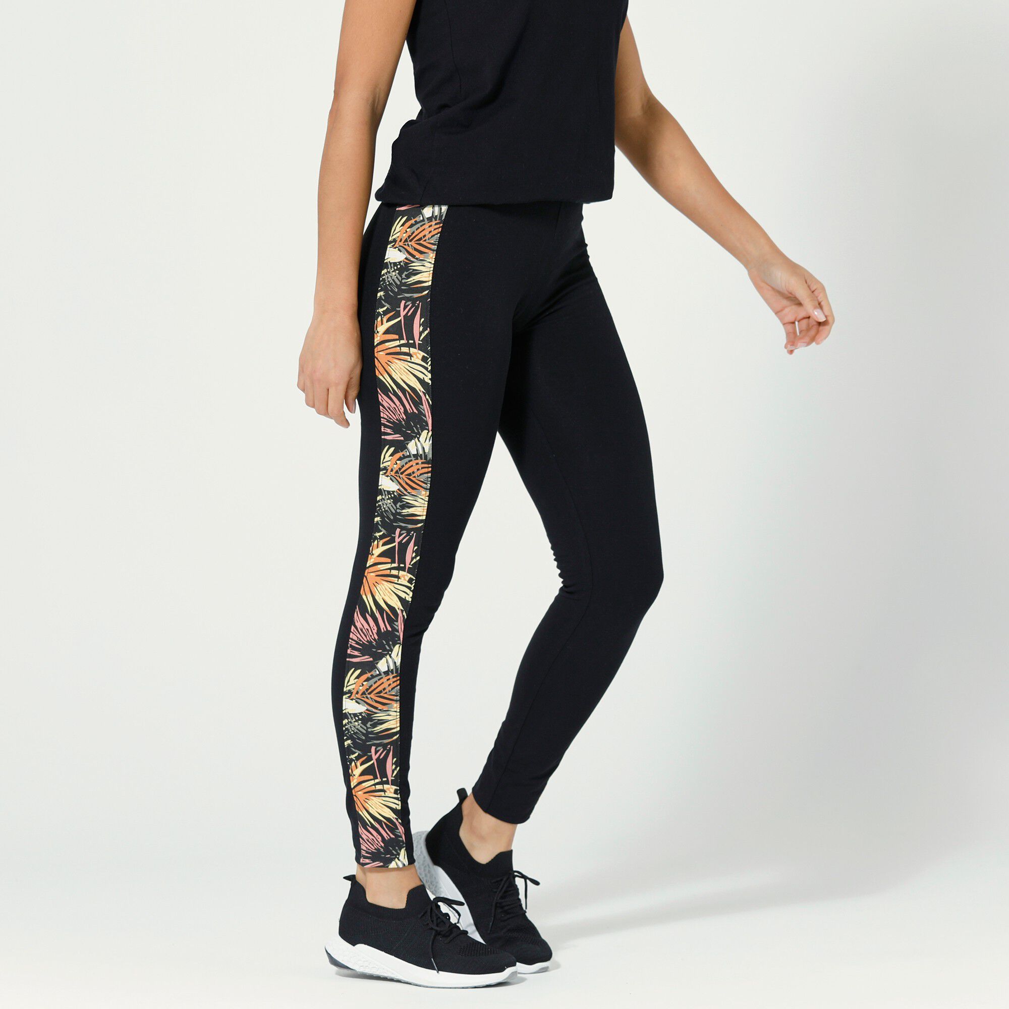Legging long bande imprimée