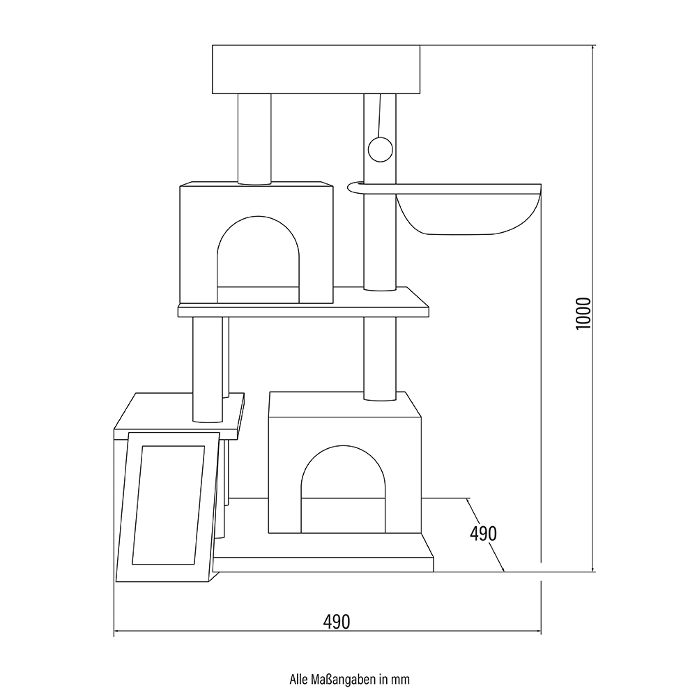 Home Deluxe Kratzbaum RUBY - Schwarz