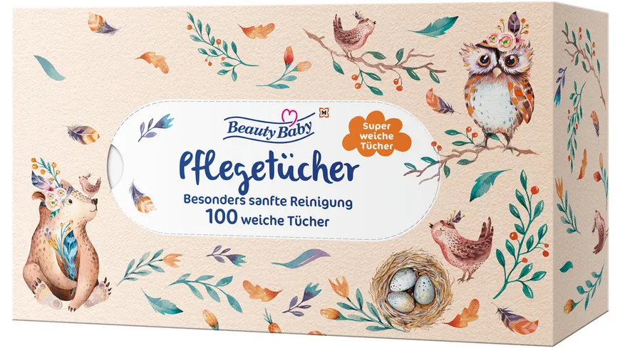 Beauty Baby Box Motiv Pflegetücher 3 lagig