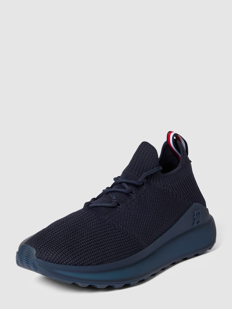 Sneaker mit Schnürverschluss in marineblau