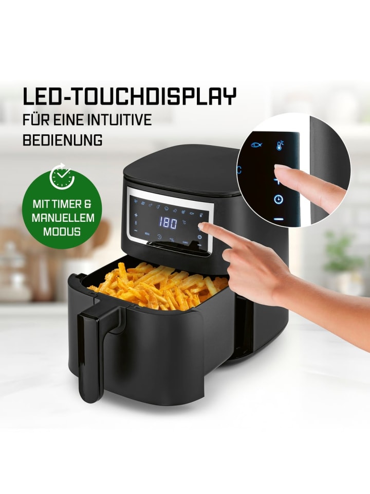 Gourmetmaxx GOURMETmaxx Heißluftfritteuse 4 l - Touch, Timer, 8 Programme und Shake-Reminde günstig kaufen onesize