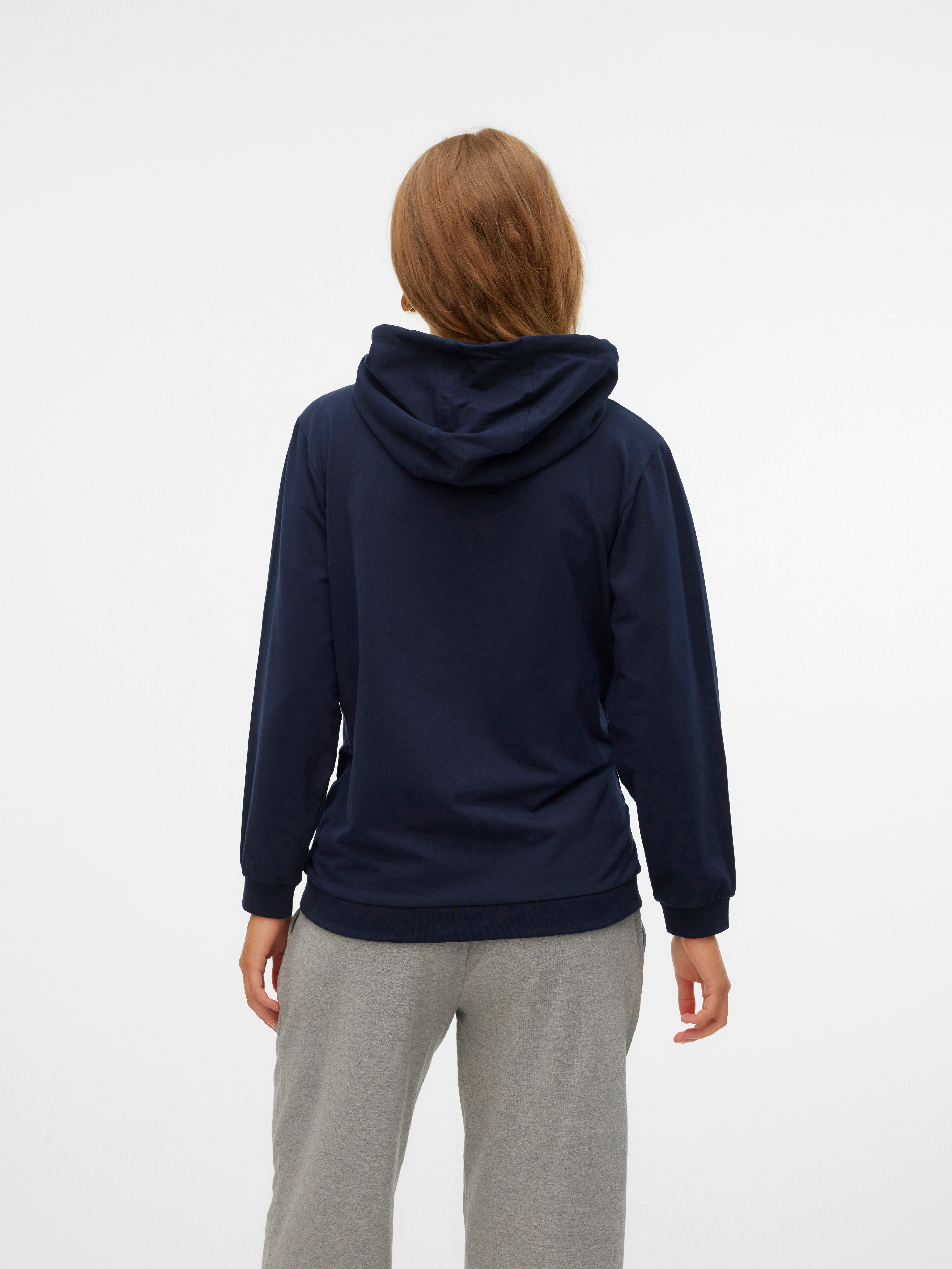 Normal geschnitten Kapuze Sweatshirt
