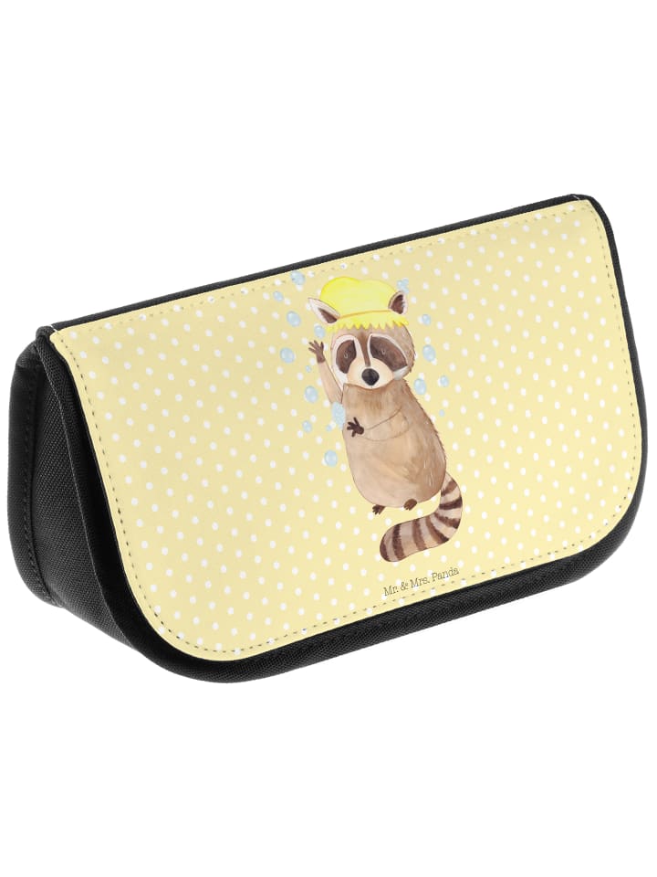 Mr. & Mrs. Panda Kosmetiktasche Waschbär ohne Spruch in Gelb Pastell günstig kaufen onesize