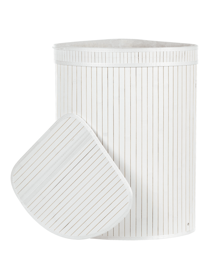 Beliani Wäschekörbe BADULLA in Weiß - (W) 42 x (H) 60 x (L) 35 cm günstig kaufen onesize