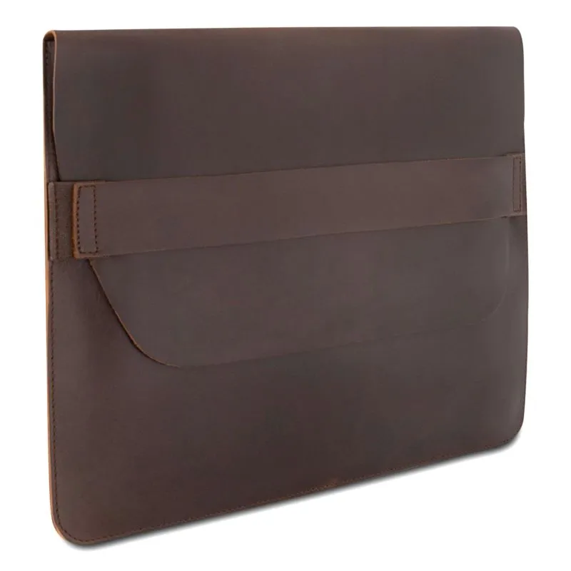 Buckle & Seam Leder Laptop Sleeve Terra 13 Zoll - Braun
