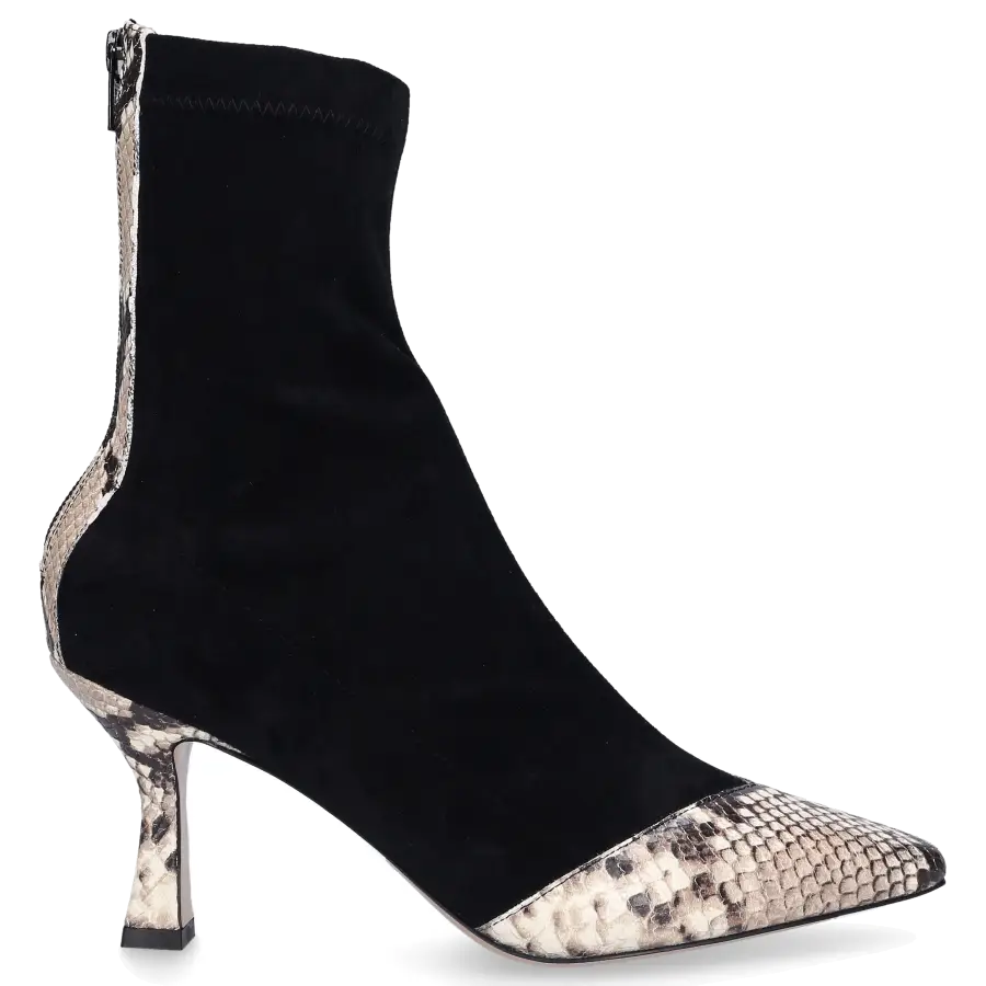 Fabio Rusconi - Stiefeletten CAPRI Veloursleder Prägung schwarz - schwarz