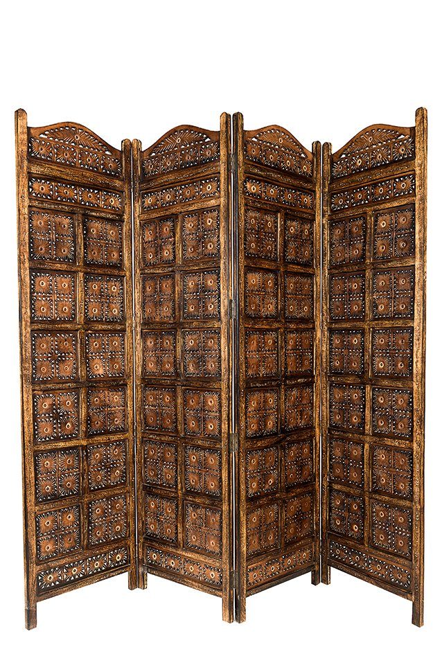 Marrakesch Orient & Mediterran Interior Paravent Orientalischer Paravent Kamala 180cm, Raumteiler, Sichtschutz, Handarbeit