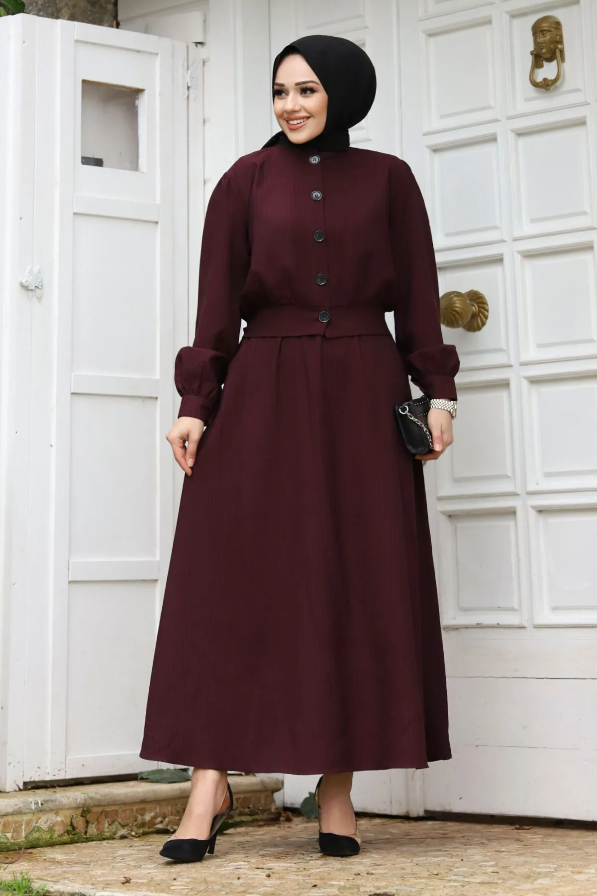 Tesettür Dünyası  Zweiteiler - Lila - Regular Fit