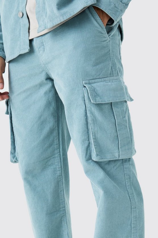 Lockere Cord-Cargohose