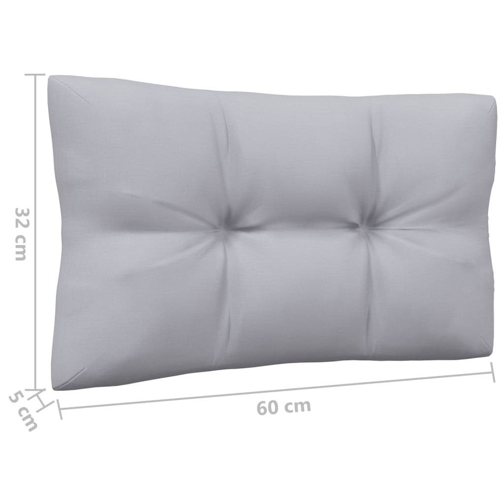 vidaXL Loungesofa 4-Sitzer-Gartensofa mit Grauen Kissen Massivholz Kiefer, 1 Teile