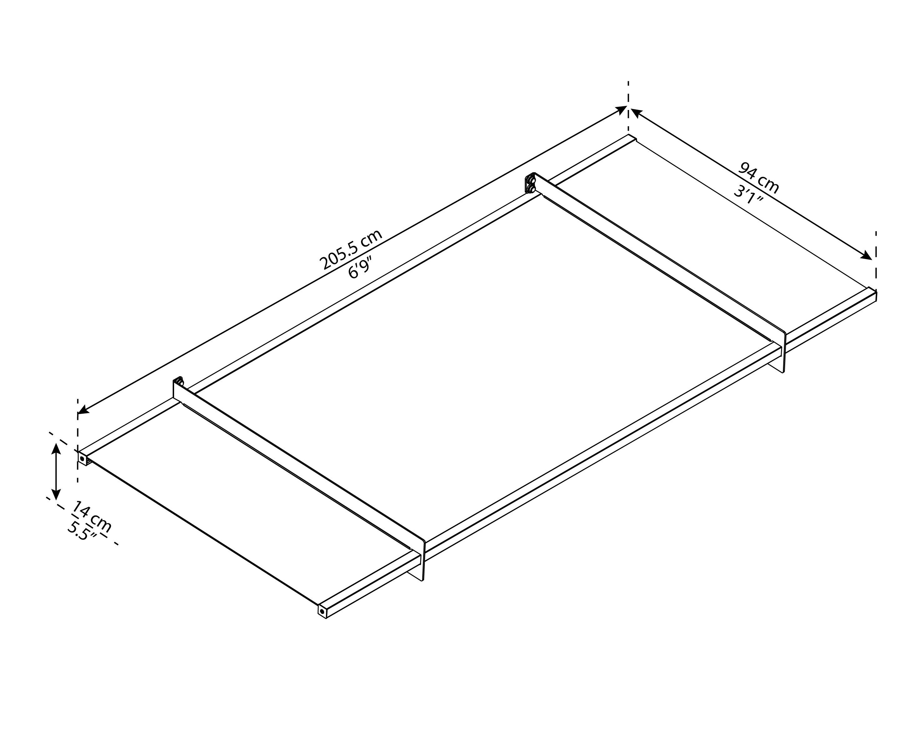 Palram - Canopia Vordach Nancy 20550, BxT: 206x94 cm