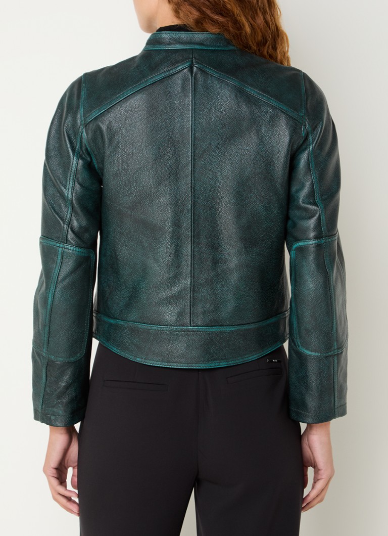 Zadig&Voltaire Loupa lambskin biker jacket with zip pockets