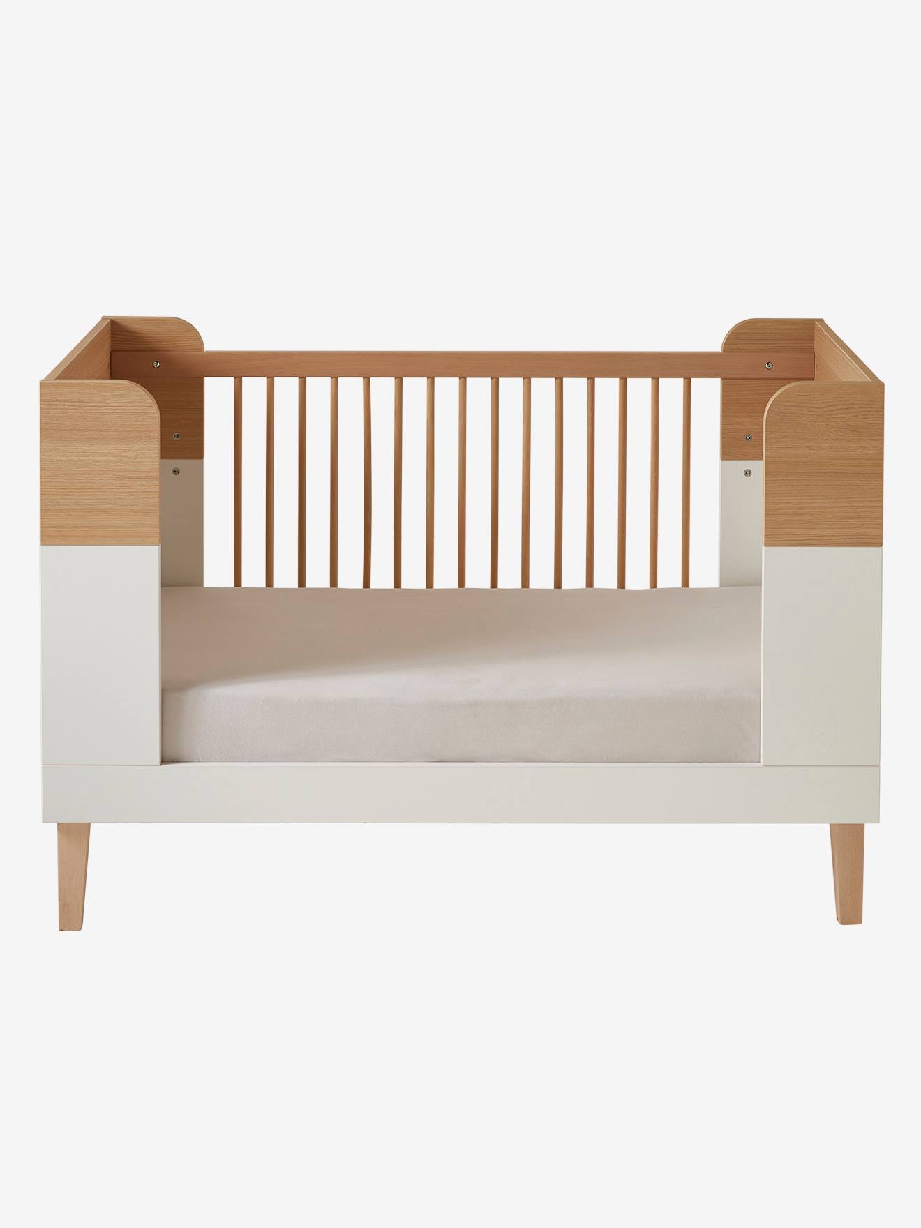 Vertbaudet Mitwachsendes Babybett MOKA - weiß/natur