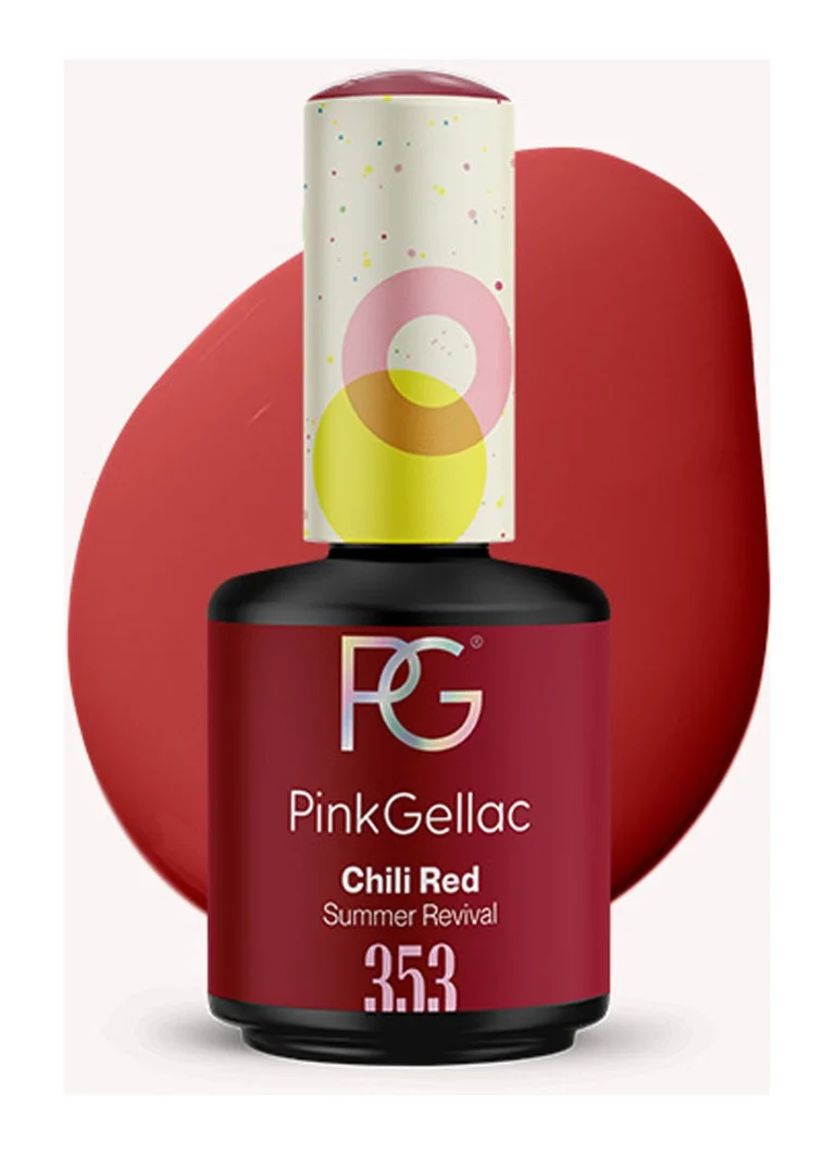 Pink Gellac 353 Chili Red - geelimäinen kynsilakka