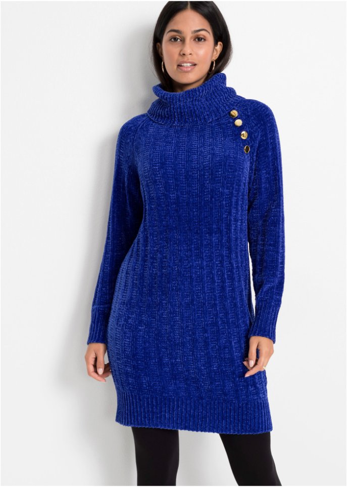 Long-Pullover mit Knöpfen