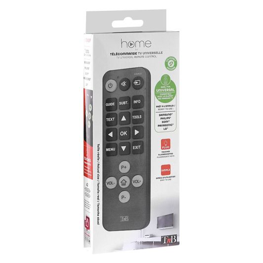 Télécommande universelle TNB pour seniors, compatible avec 1 combiné