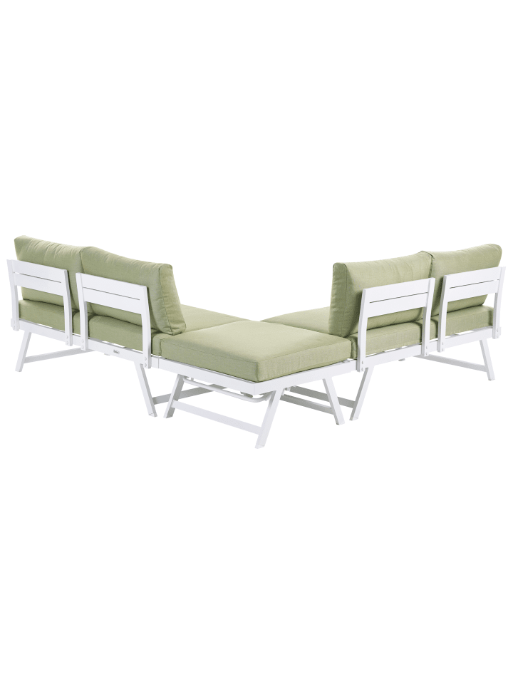 Beliani 2-tlg Lounge Set COCCORINO in Grün/Weiß günstig kaufen onesize
