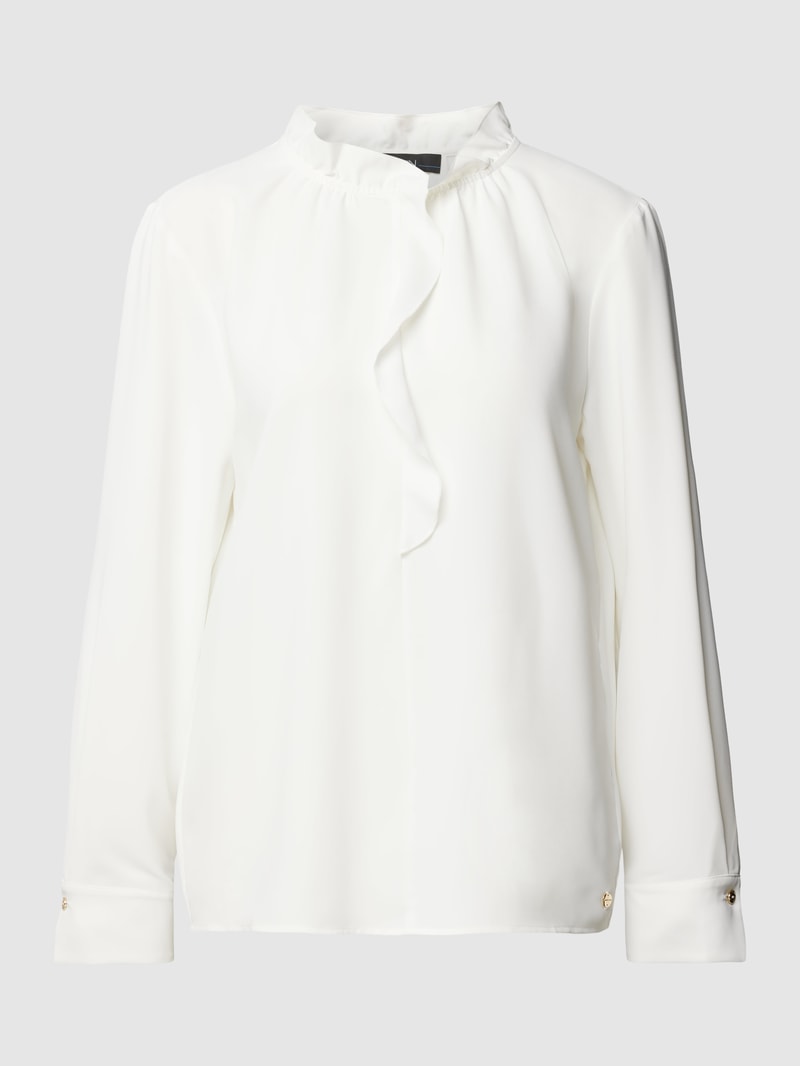 Bluse mit Volants in offwhite