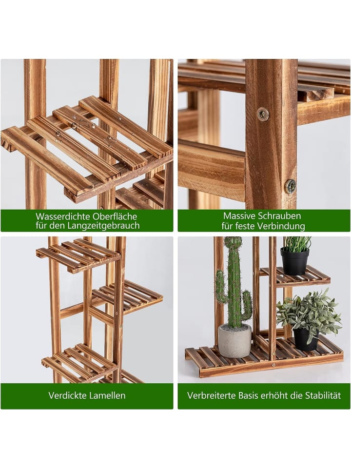 COSTWAY Pflanzenständer 6 Ebenen in Braun günstig kaufen 125 cm