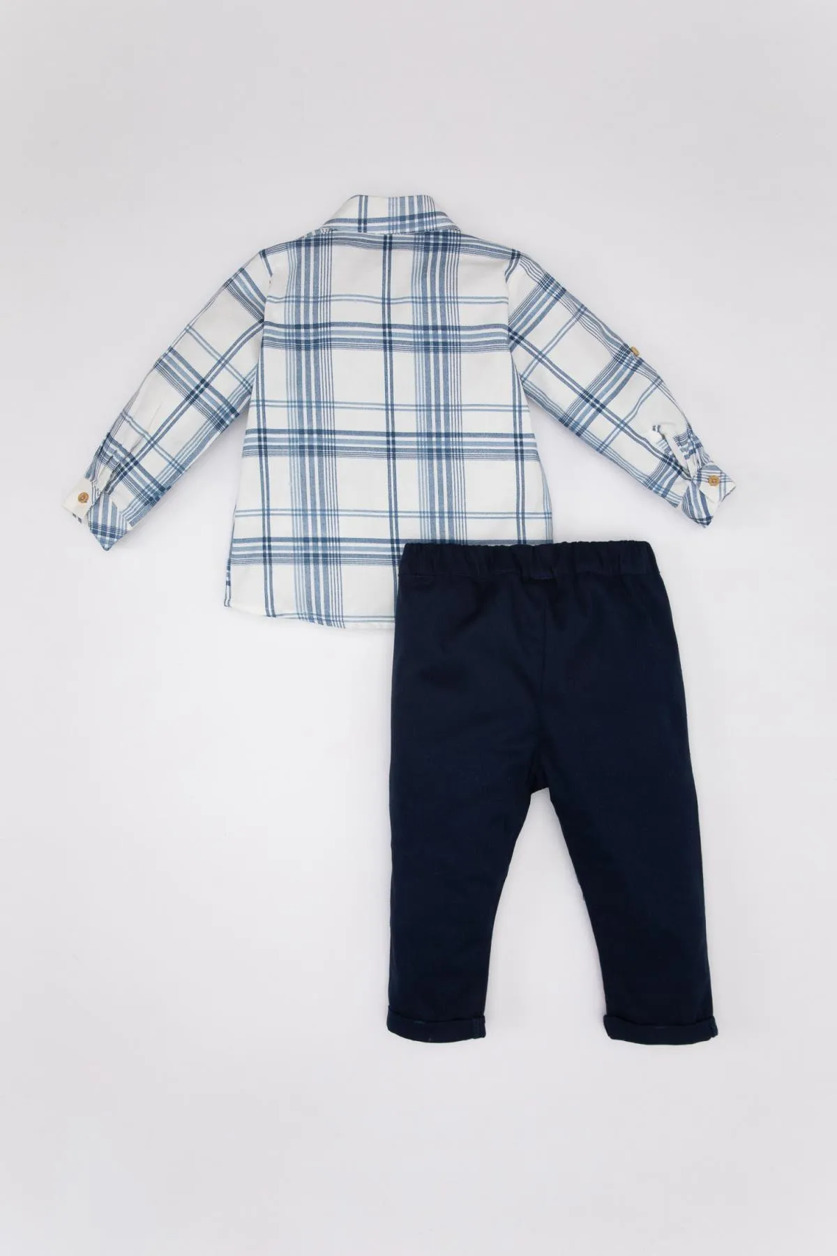 DeFacto  Baby Jungen Kariertes Twill-Hemdhose-Set, 2 Stück, C3600a524sp