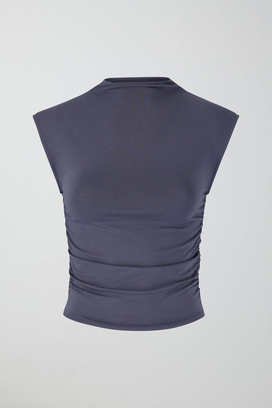 Soft touch funnel neck top