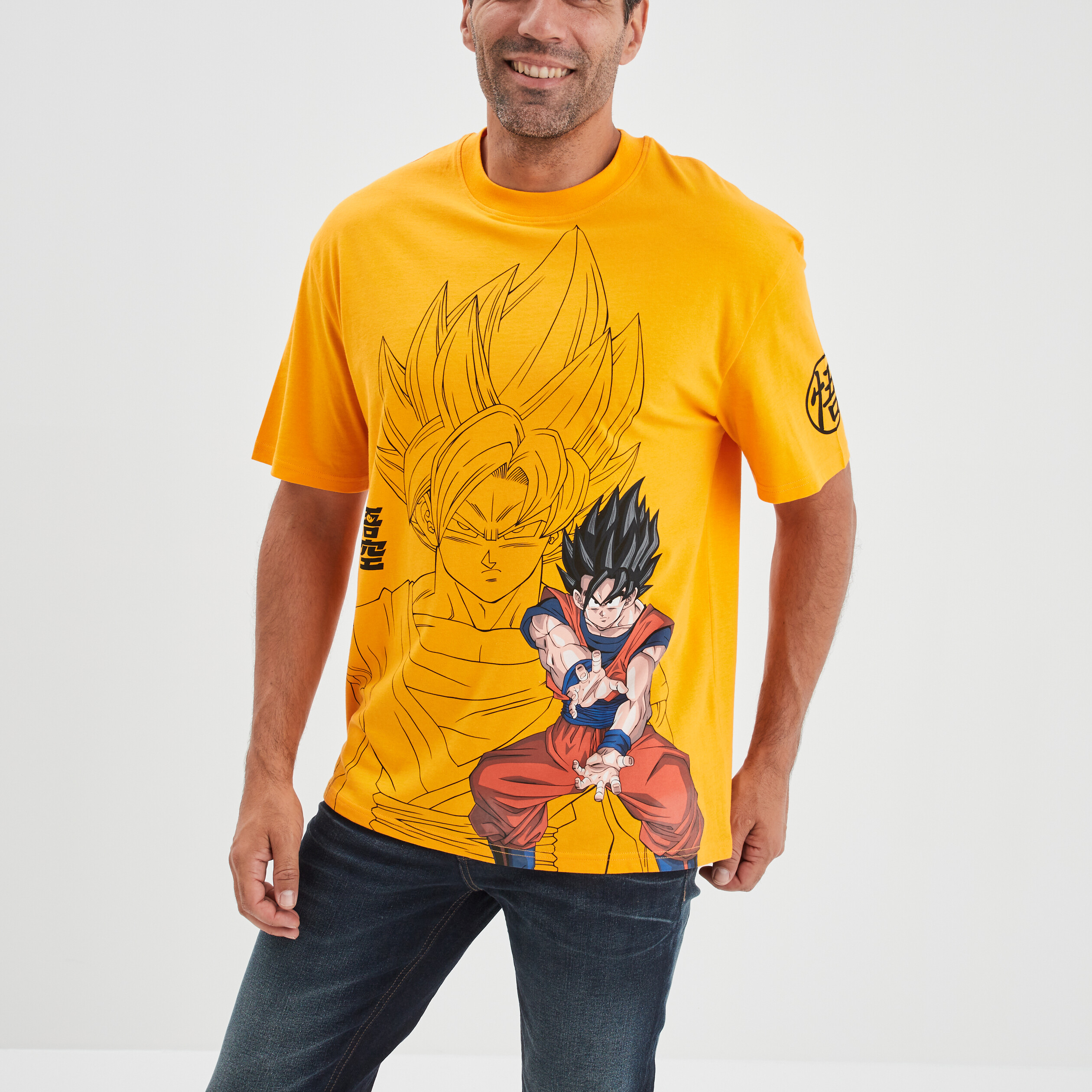 T-shirt col rond coton Dragon Ball Z orange foncé homme | La Halle
