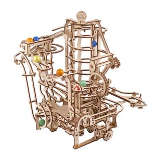 Mechanischer Modellbausatz Murmelbahn mit Spiralaufzug