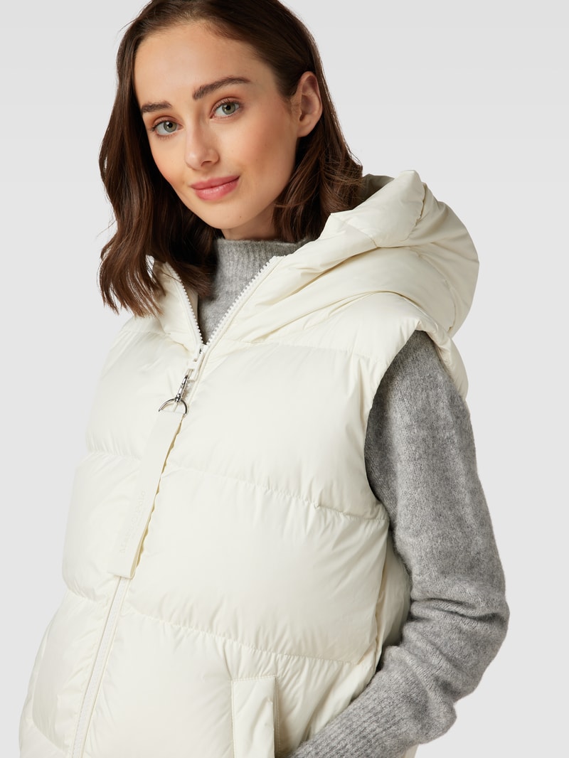 Steppweste mit Stehkragen in offwhite