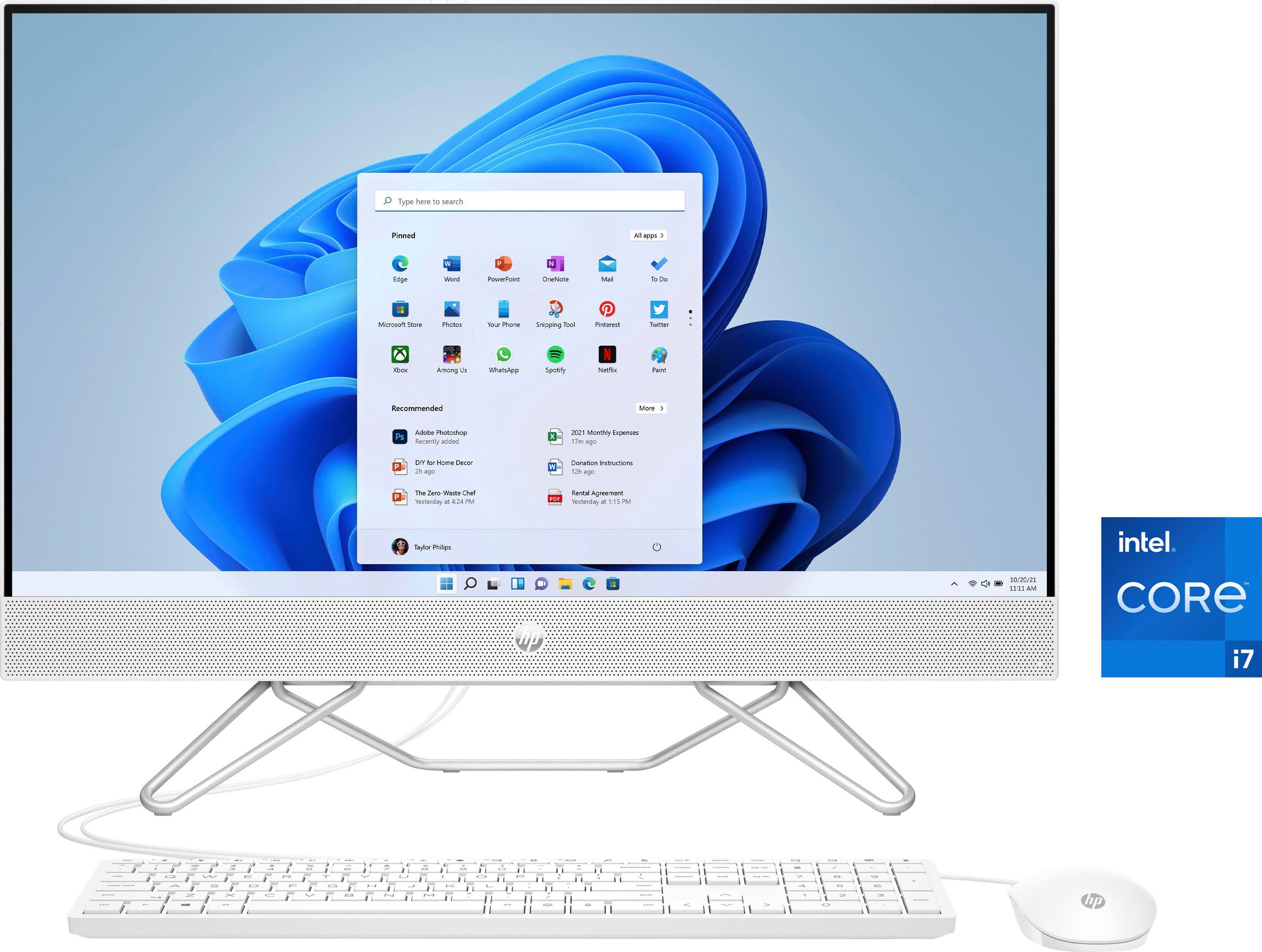 HP 27-cb1218ng All-in-One PC (27 Zoll, Intel® Core i7 1255U, Iris® Xe Graphics, 16 GB RAM, 512 GB SSD)