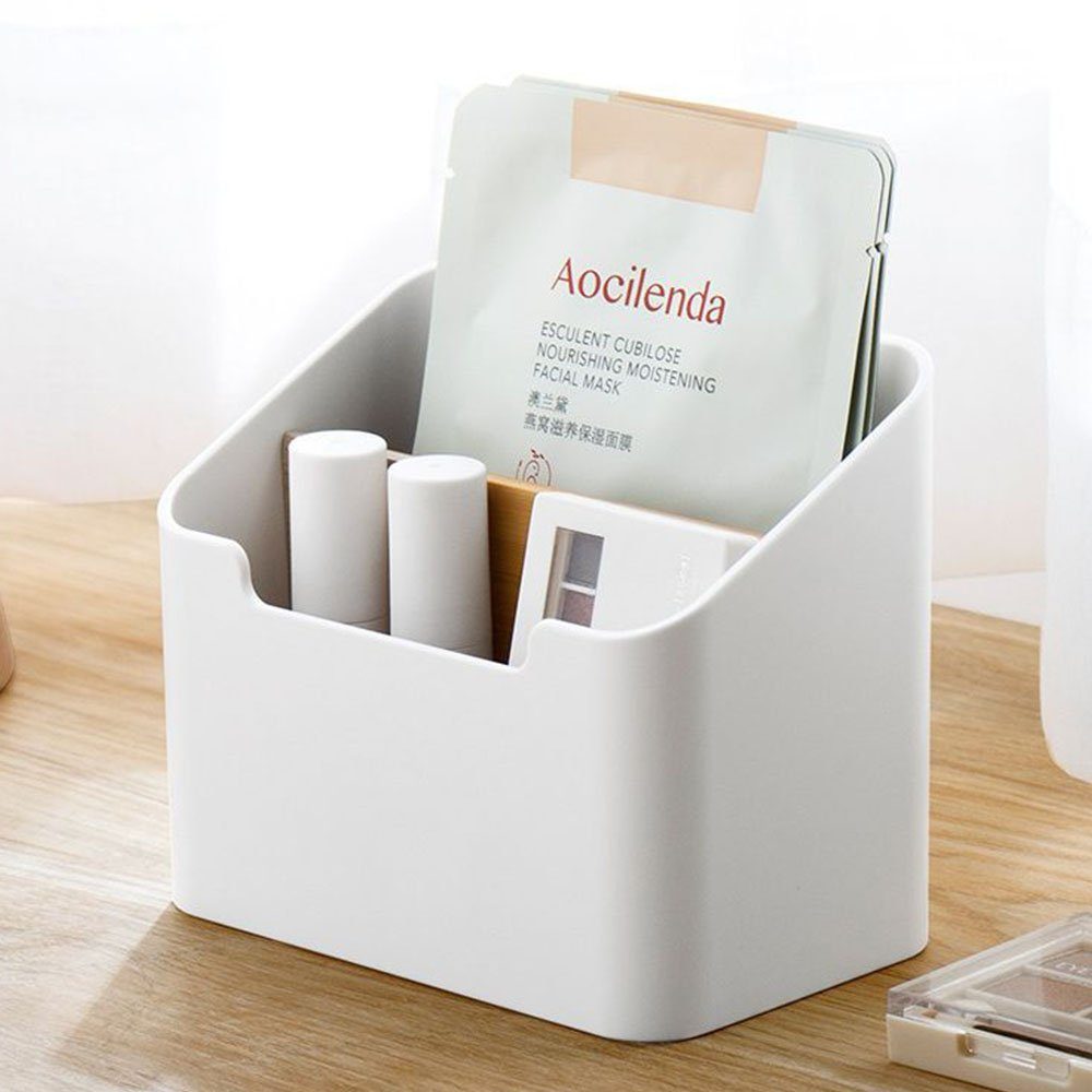 KOMIRO Aktenregal Holz Desktop Organizer Stiftehalter 14,3*9,2*12cm, Weiß