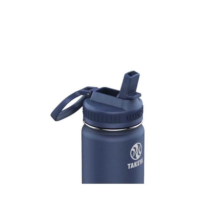Takeya Actives Straw Insulated Bottle 18oz \/ 530ml Midnight (51219)
