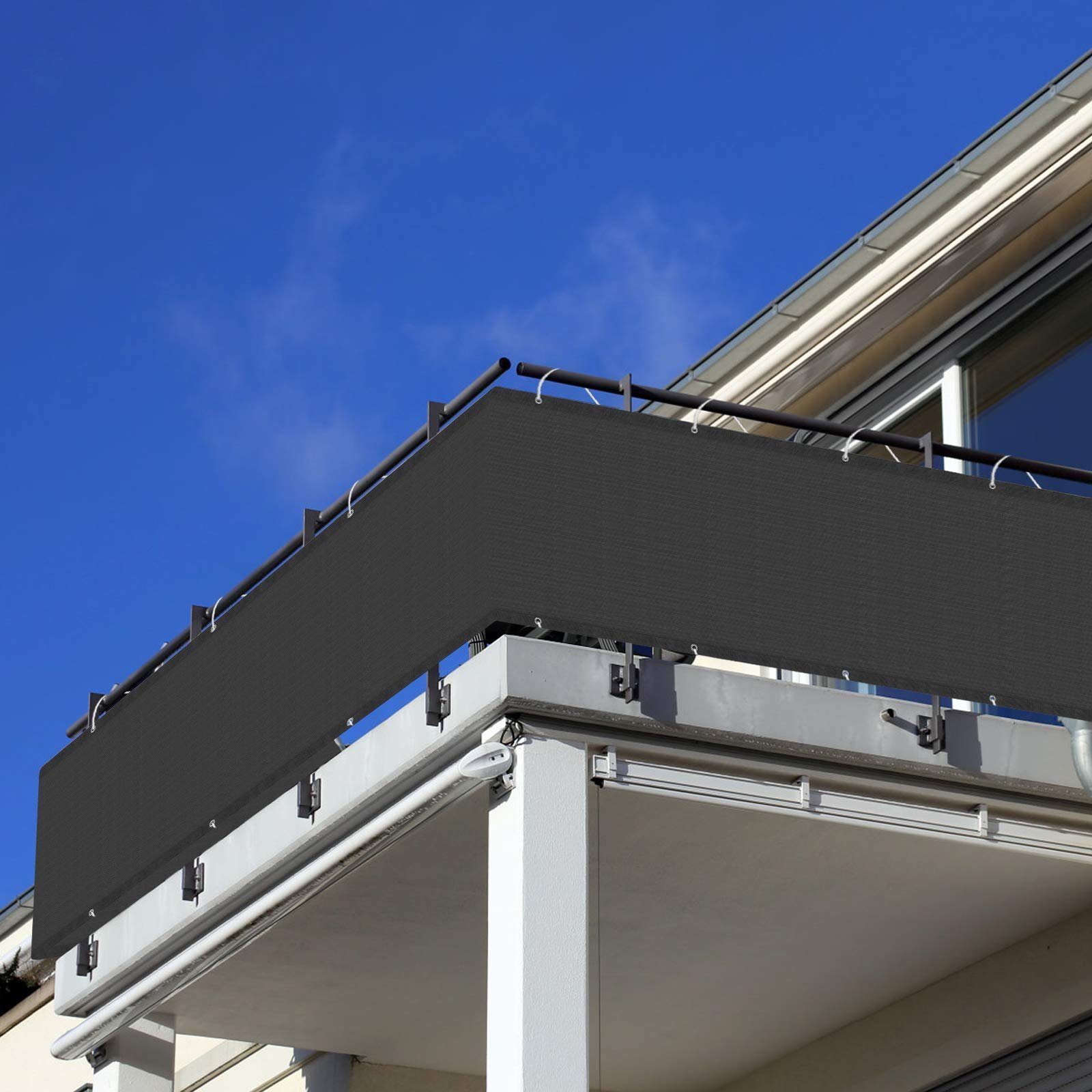 UISEBRT Balkonsichtschutz Balkon Sichtschutz Balkonbespannung HDPE
