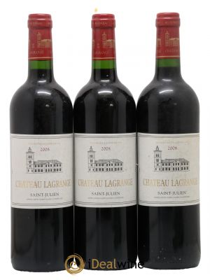 Château Lagrange 3ème Grand Cru Classé  2008 - Lot de 3 Bouteilles