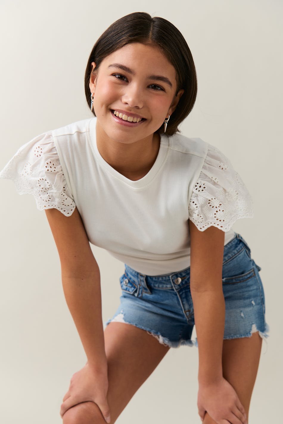 Y frill rib top