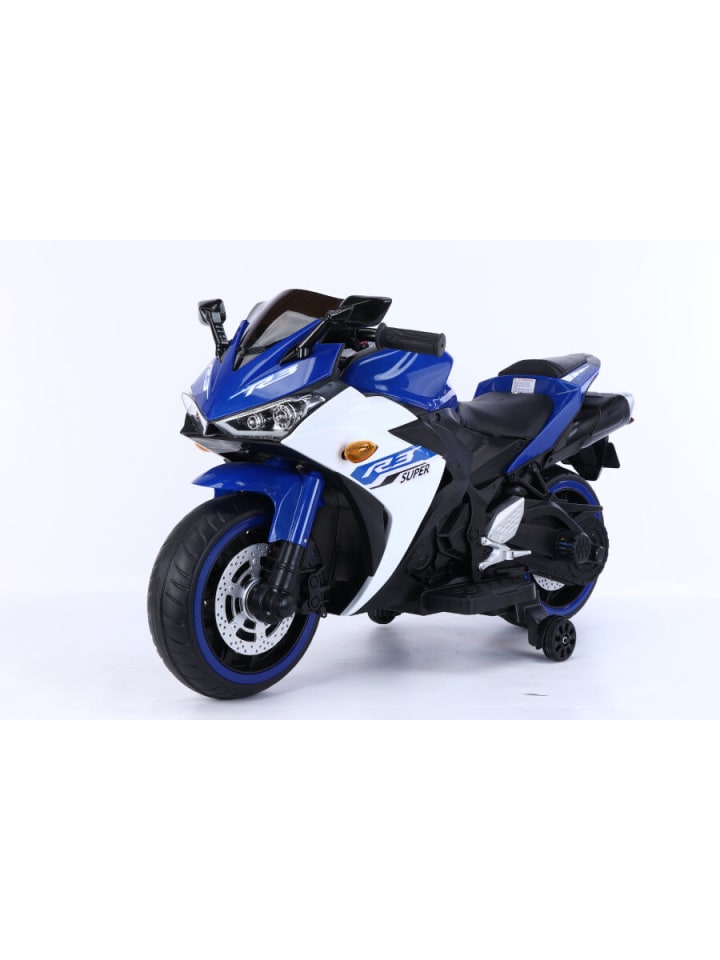 Es-Toys Elektro Kindermotorrad 888 mit Stützräder, Musik und Lichter Blau 3 Jahre günstig kaufen onesize