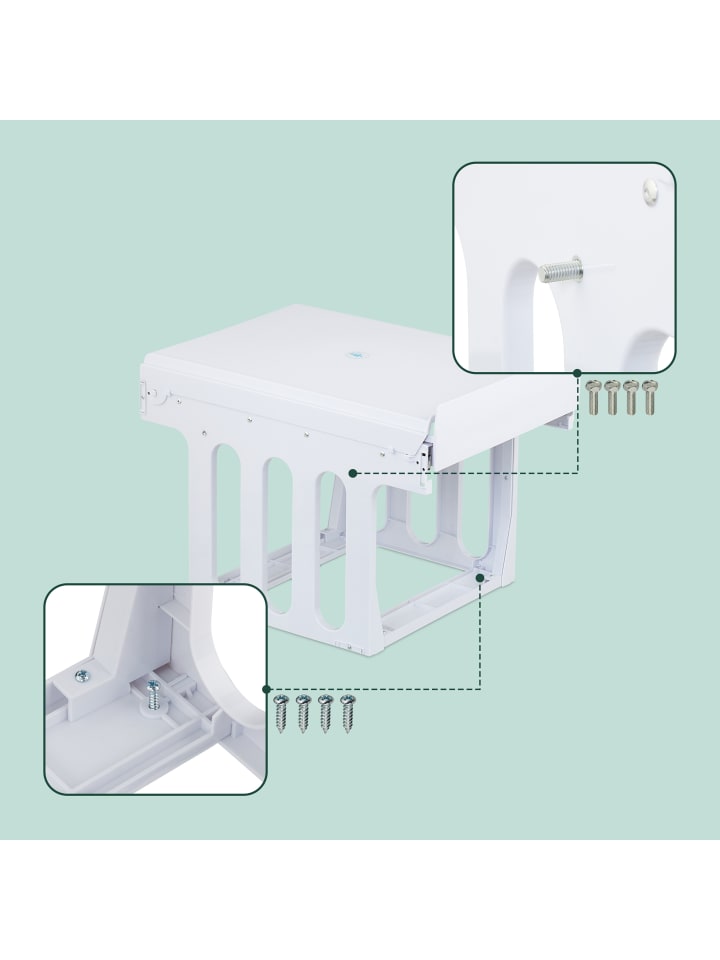 relaxdays Einbaumülleimer in Weiß - 1 x 15 L   2 x 8 L günstig kaufen onesize