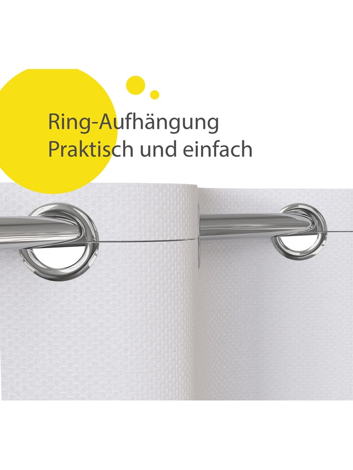 Schütte Duschvorhang in Weiß - (B)180 x (H)200 cm günstig kaufen onesize