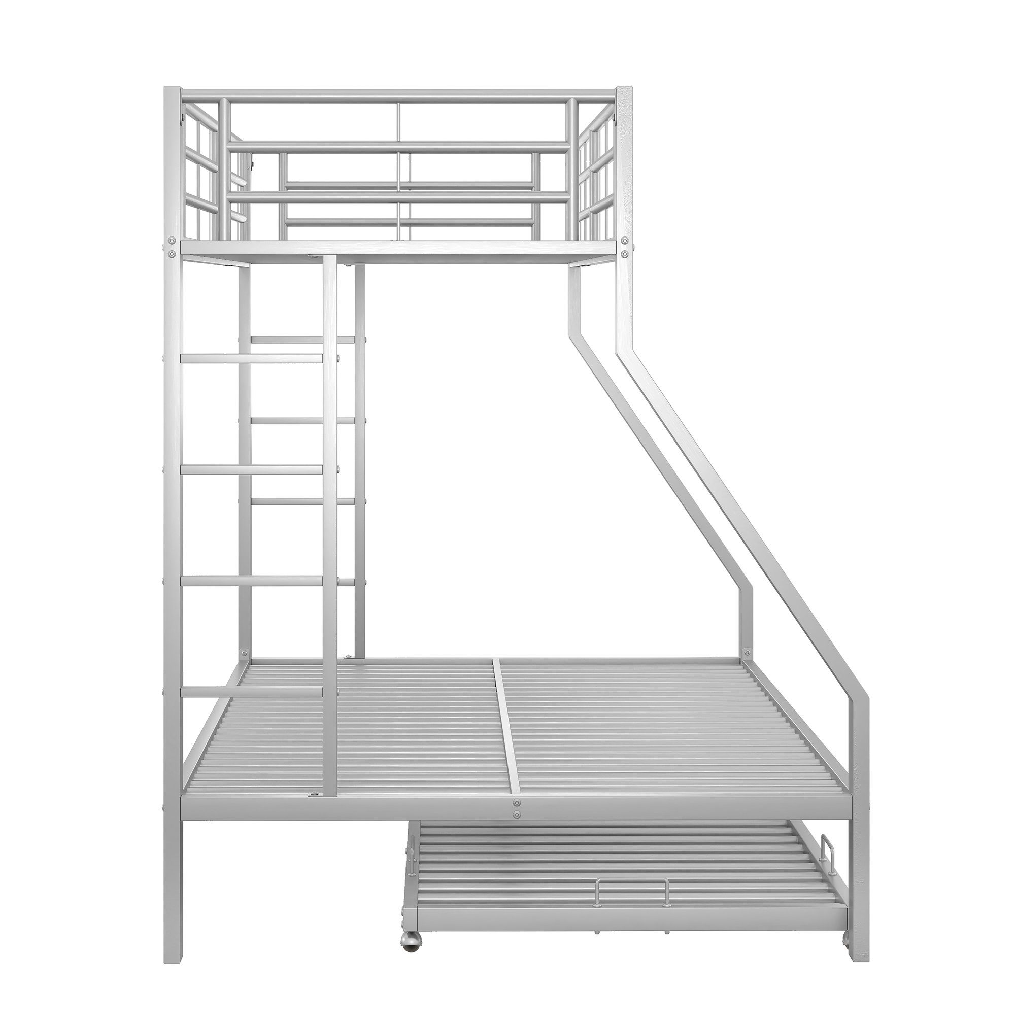 REDOM Etagenbett Kinderbett, Metallbett mit ausziehbarem Bett (Jugendliche, Erwachsene, einfach zu montieren, 90(140)x200cm, mit Leiter auf beiden Seiten für Kinder), Matratze nicht enthalten