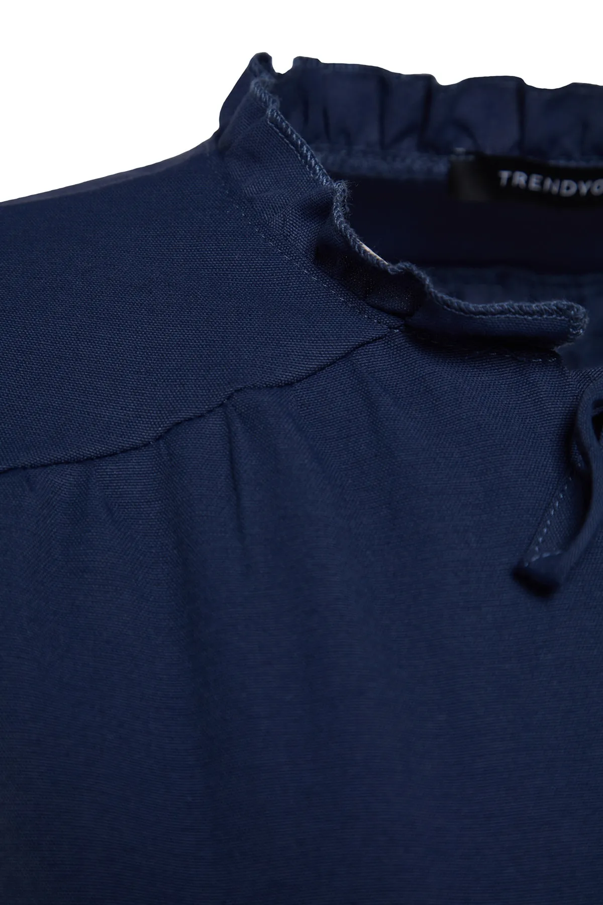 Trendyol Modest  Marineblaues Tunika-Hosen-Set im Denim-Look TCTSS23US00058