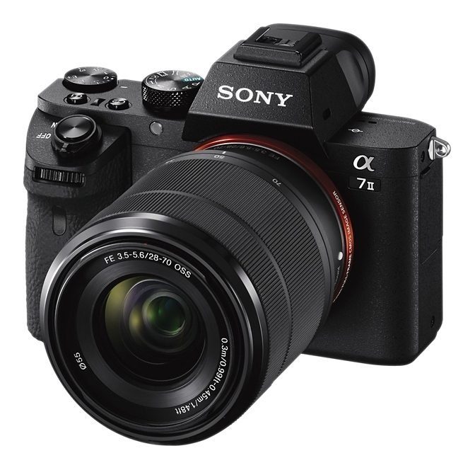 Sony A7 II Systemkamera (SEL-2870, 24,3 MP, NFC, WLAN (Wi-Fi), Gesichtserkennung, HDR-Aufnahme, Makroaufnahme)