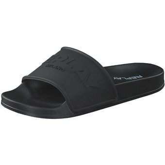 Replay Up Emboss Slide in schwarz