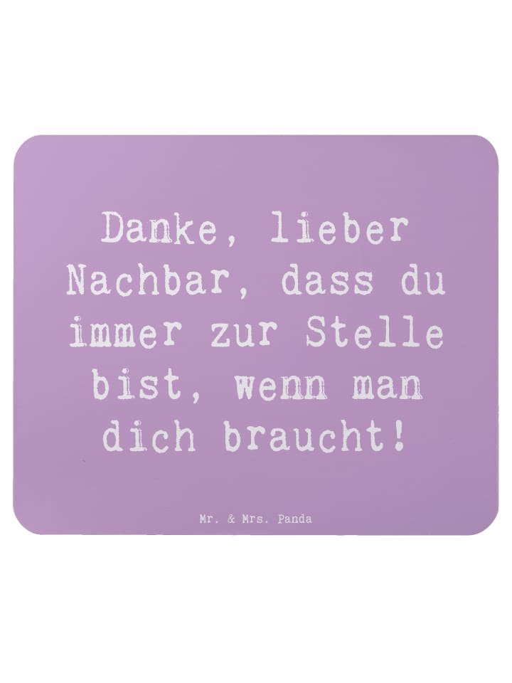 Mr. & Mrs. Panda Mauspad Spruch Danke Nachbar mit Spruch in Lavendeltraum günstig kaufen onesize
