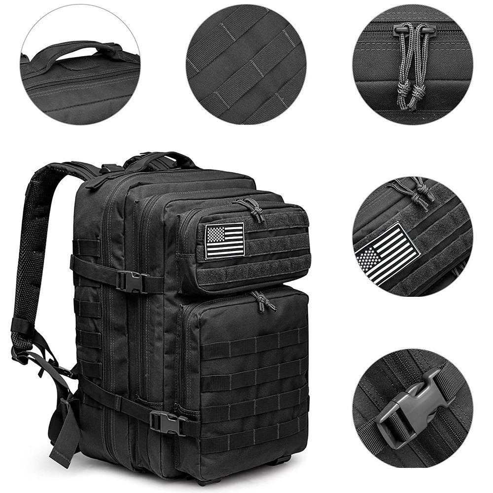 MDHAND Wanderrucksack 45L Taktische Rucksack Herren Große Pack Leicht und atmungsaktiv (Set, inkl.Rucksack), Camping, Wandern, Jagd