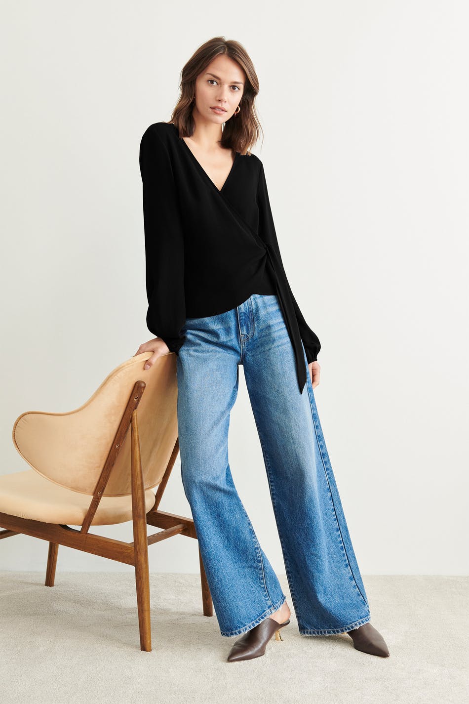 Ally tie blouse