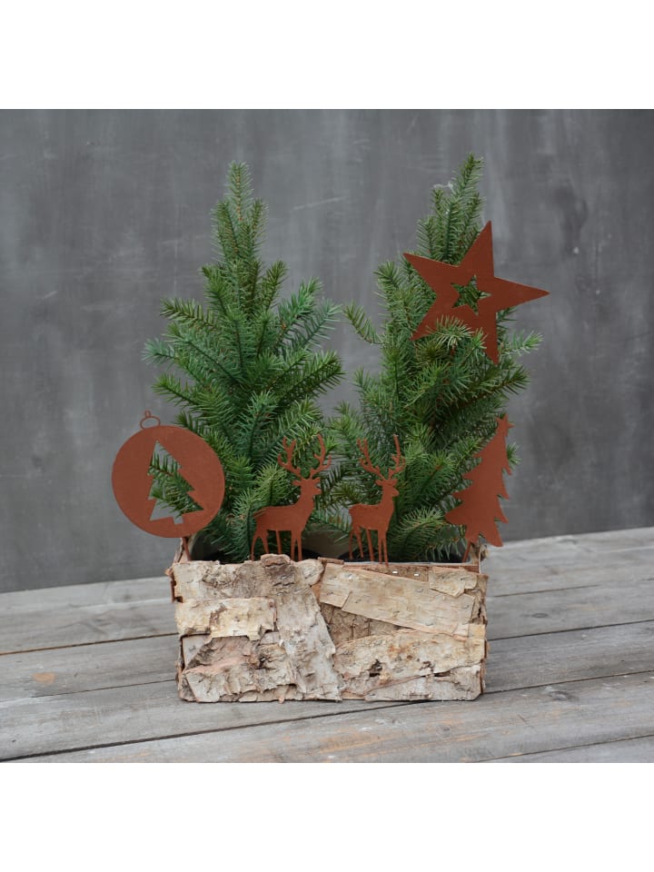 UNUS Gartenstecker Weihnachtsstecker Rostdesign in Rost günstig kaufen onesize
