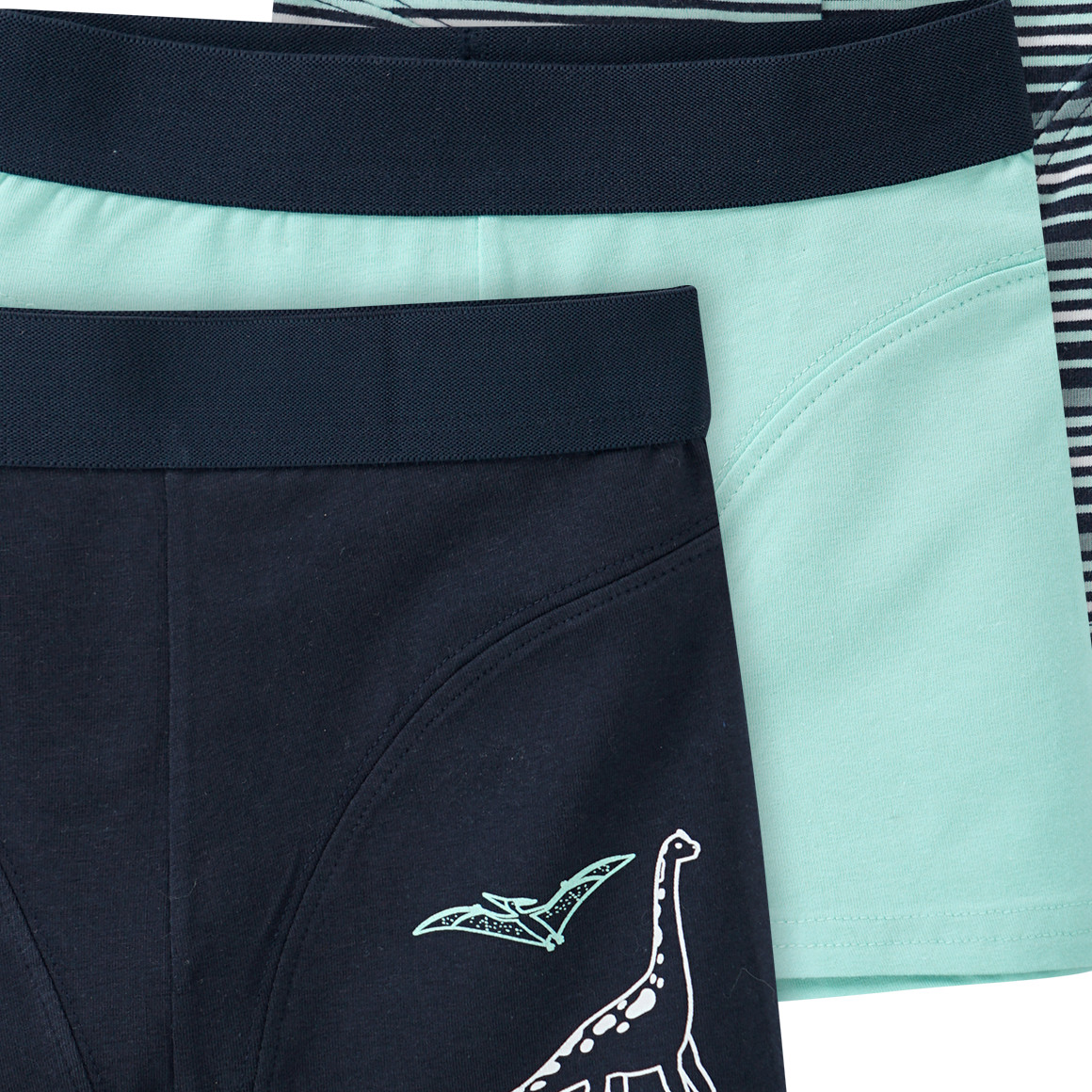 3 Jungen Boxer mit Dino-Print
