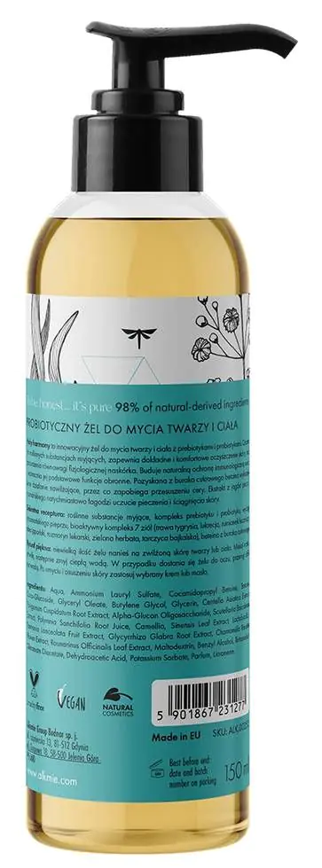 Alkmie Holy Harmony Προβιοτικό Αφρόλουτρο Προσώπου και Σώματος, 150 ml