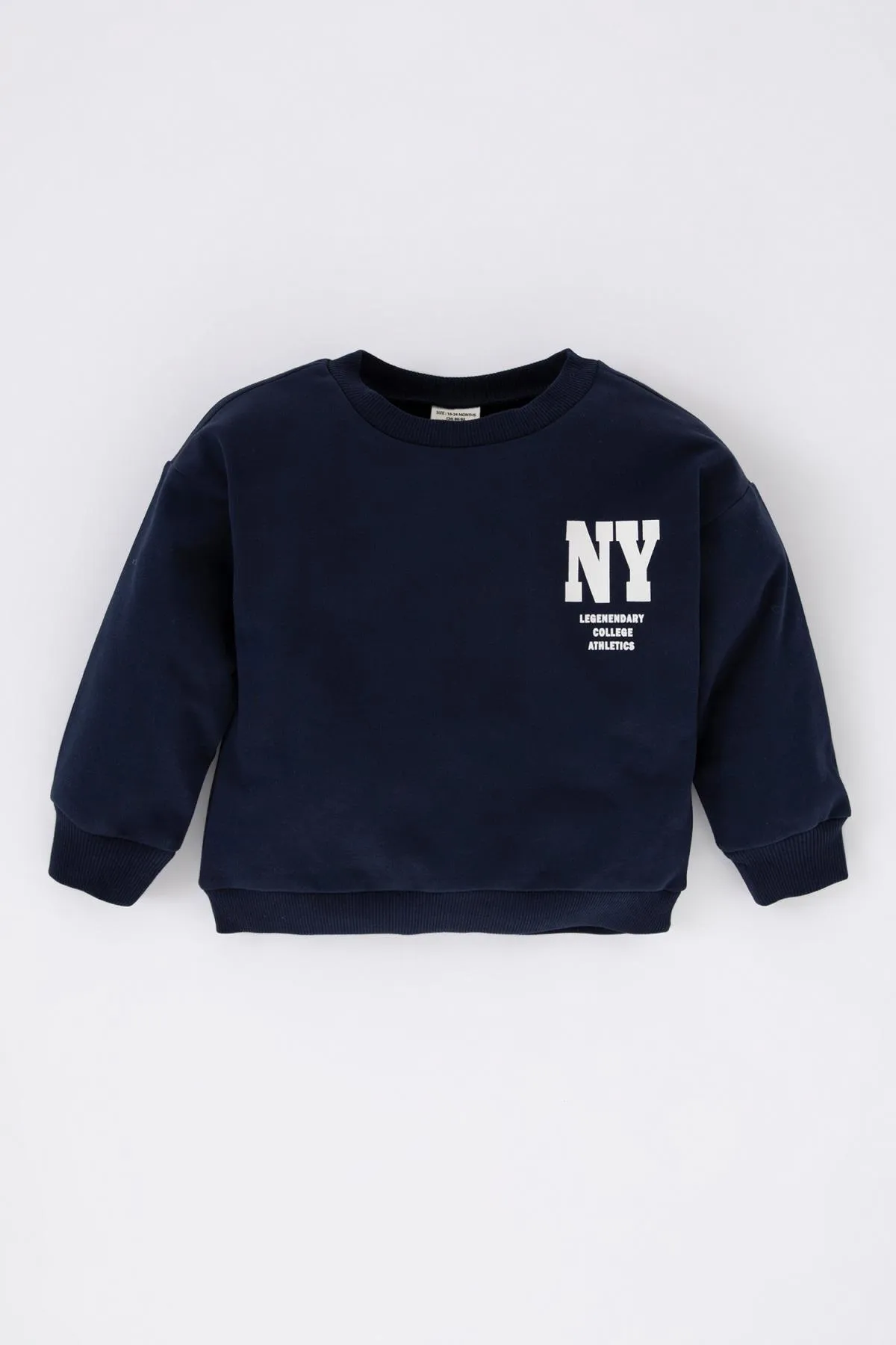 DeFacto  Bedrucktes, weich gefüttertes, dünnes Sweatshirt mit Rundhalsausschnitt für Babys