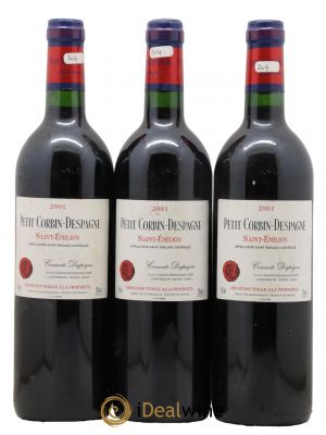 Petit Corbin Despagne Second vin  2001 - Lot de 3 Bouteilles